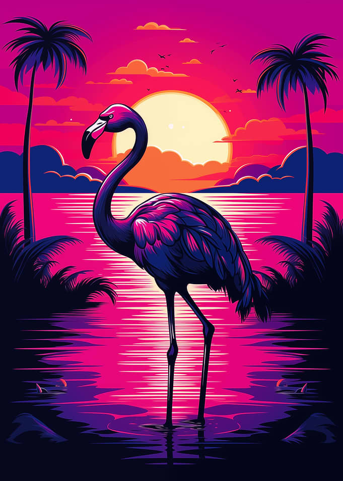 Neon Flamingo
