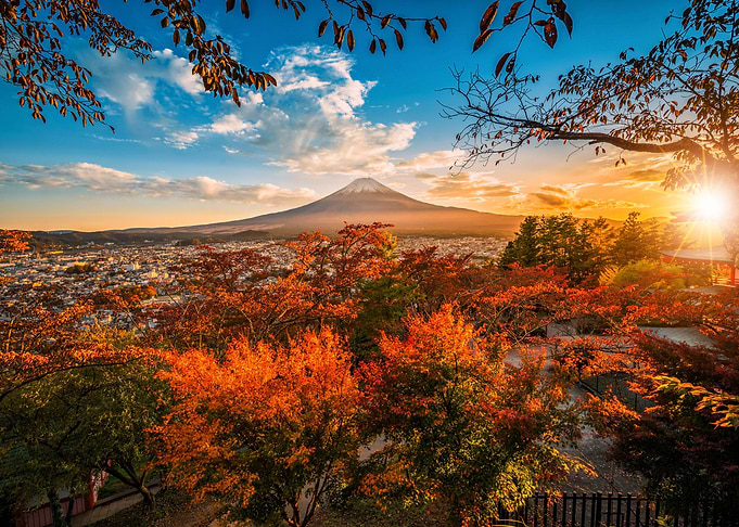 Mt Fuji autumn Fujiyoshida