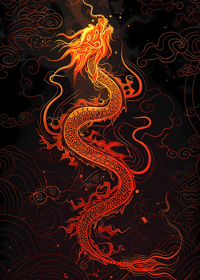 Asian Chinese Dragon Totem