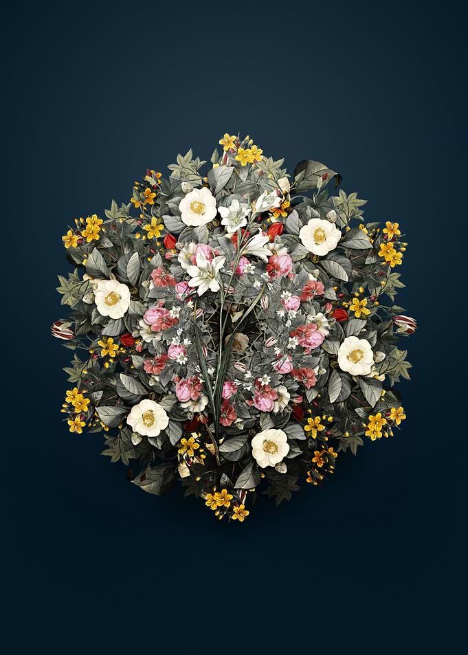 Painted Lady Flower Wreath