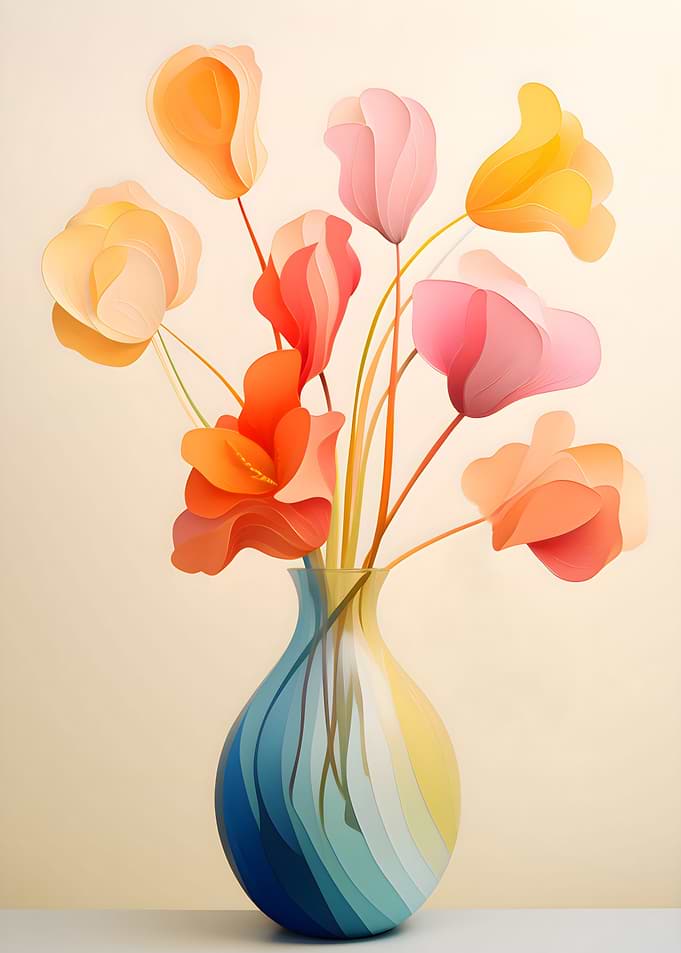 Elegant Pastel Vase