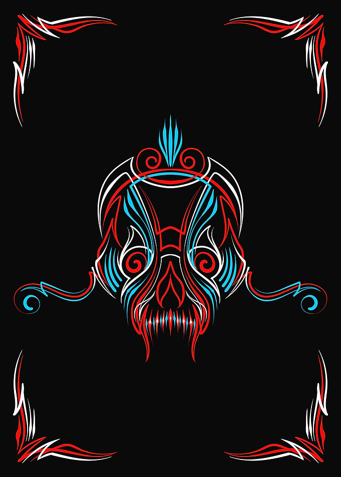 Retro Skull Pinstriping