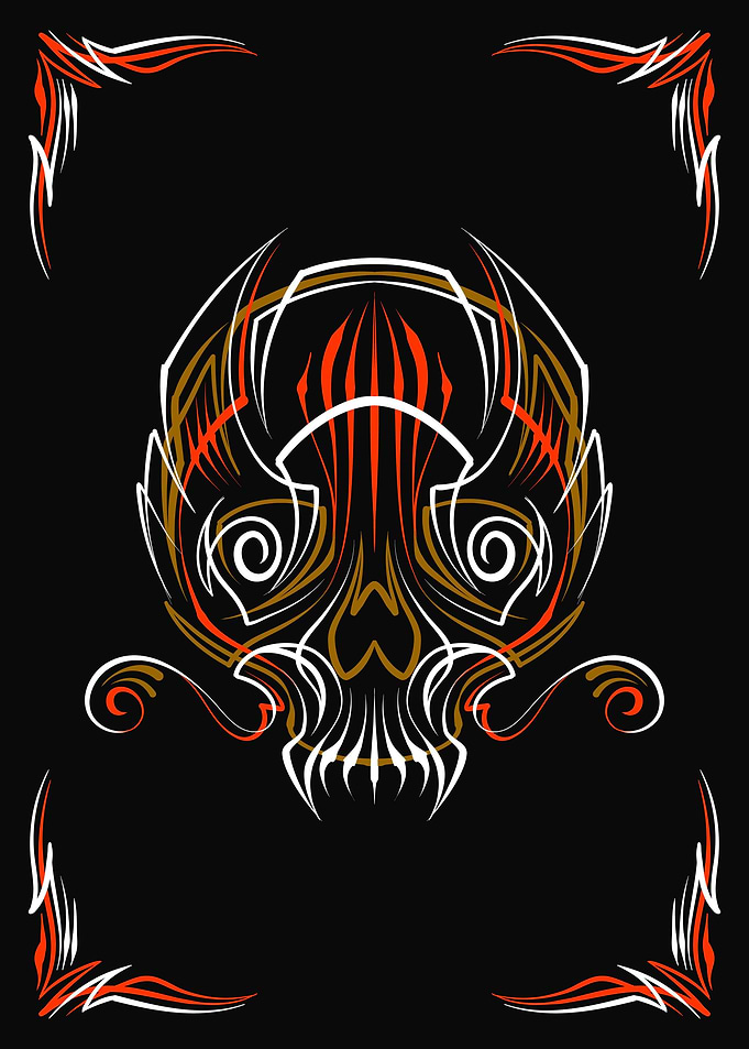 Retro Skull Pinstriping