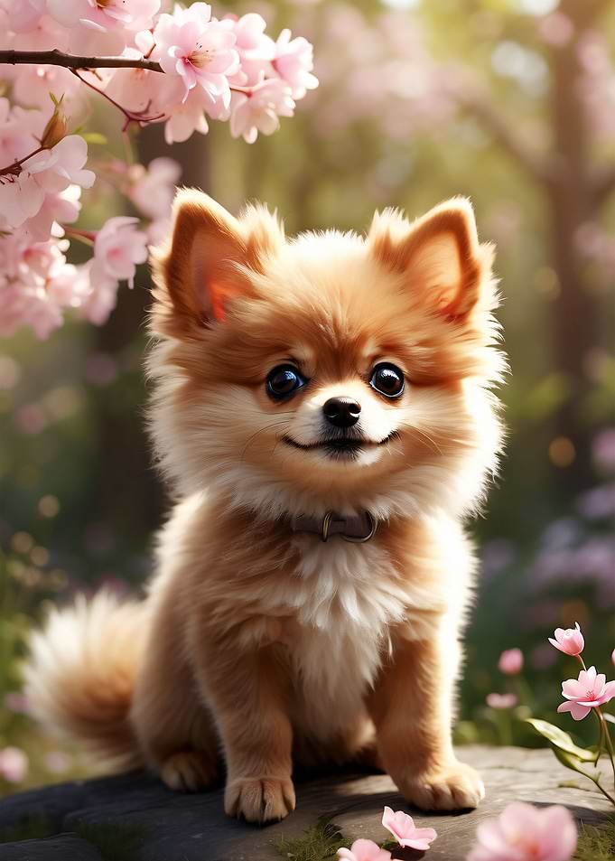 A Puppy in Bloom