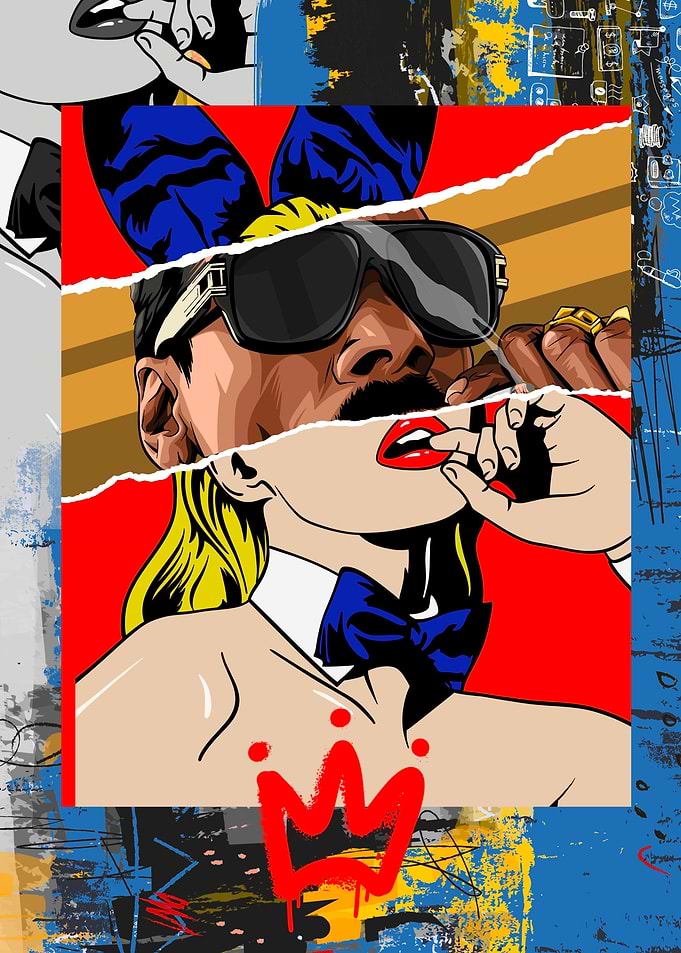 Pop art graffiti