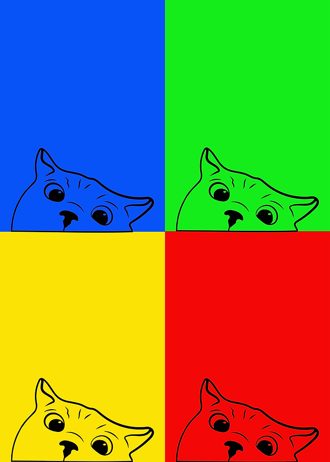 Pop Art Geek Cat