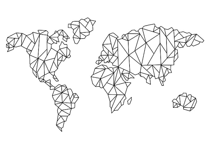 Geometric world map