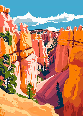 Bryce Canyon Travel Art