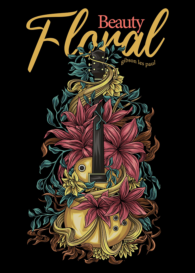 Floral Gitar With Text