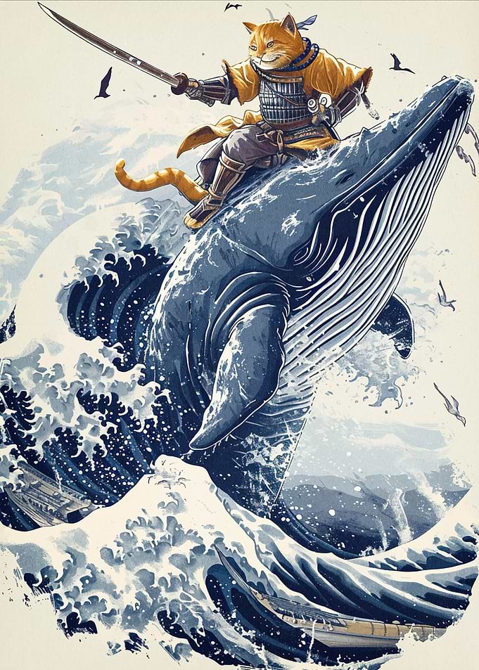 Samurai Cat Whale Ninja