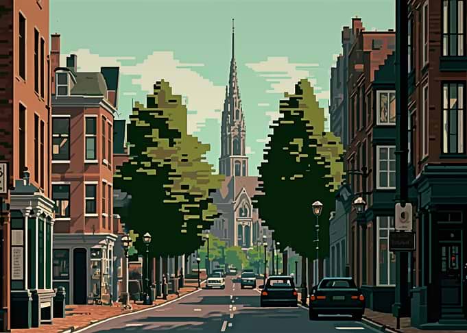 The Hague city Pixel Art