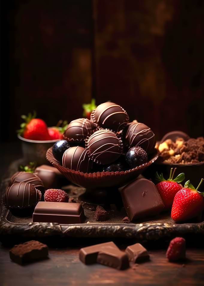 Sweet strawberry praline