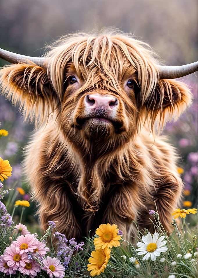 cute baby highland cow