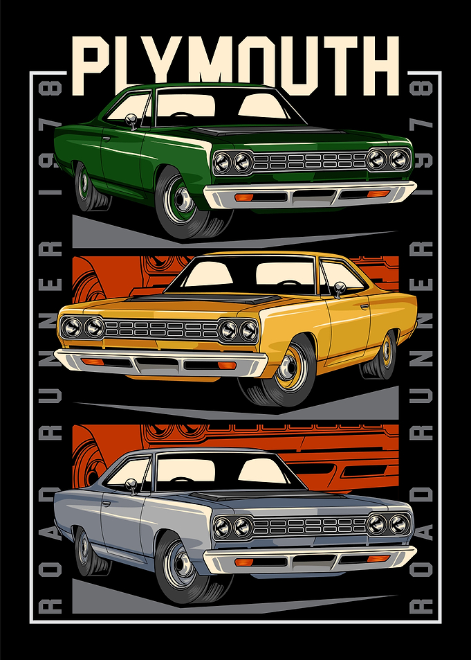 Retro Road Runner Car