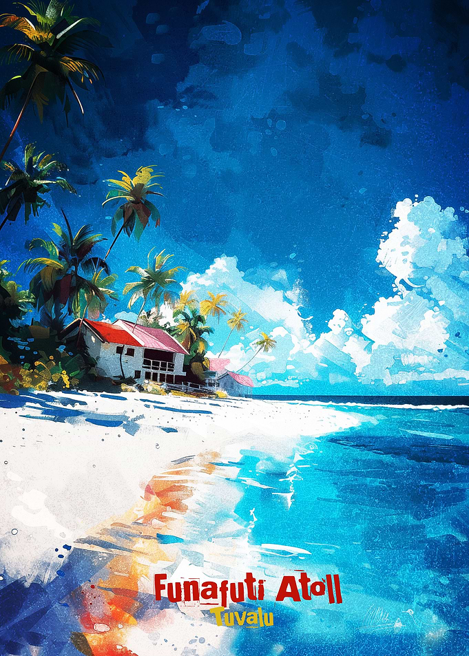 Funafuti Atoll Art Poster