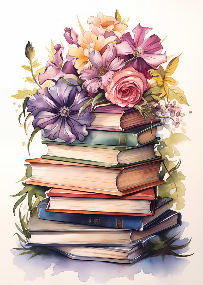 Books Watercolor