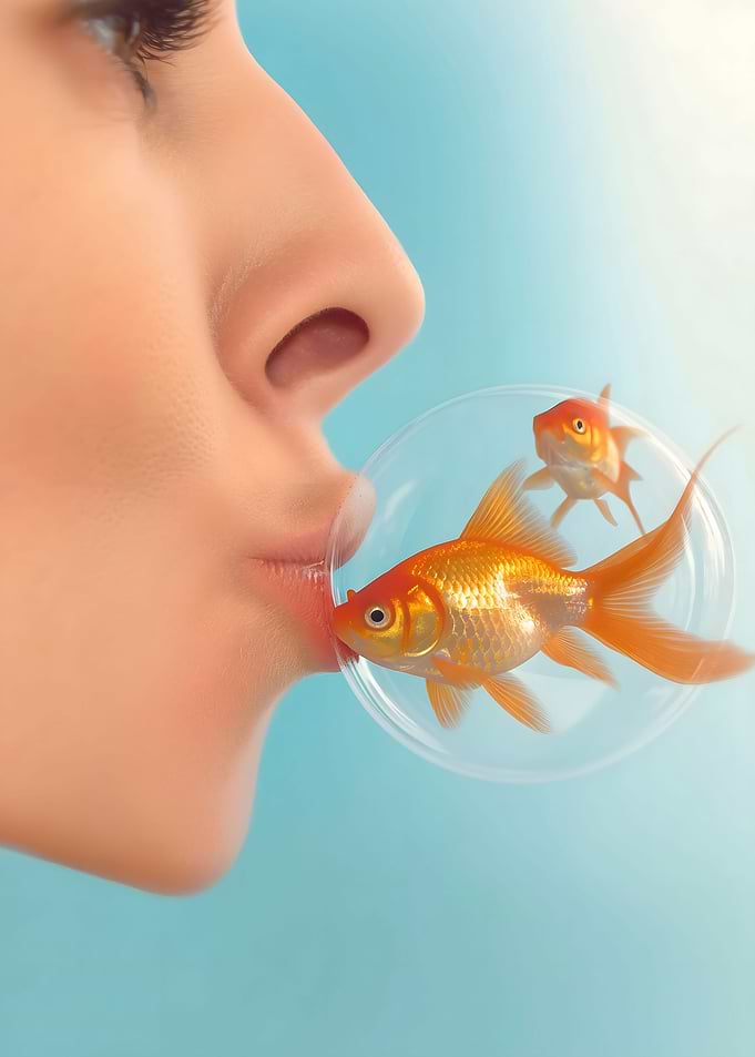 Aquarium bubble gum