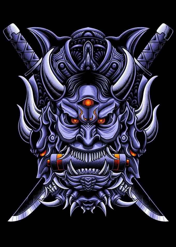 Japanese oni mask