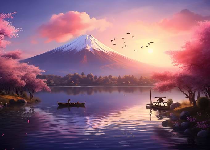 Mount Fuji Pink Sakura