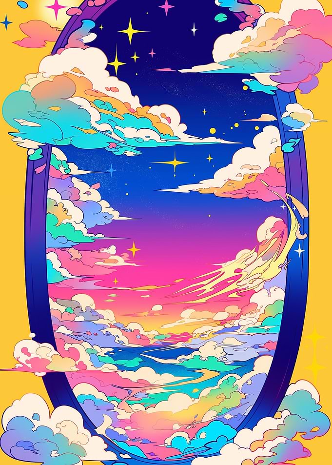 Colorful Sky on Window