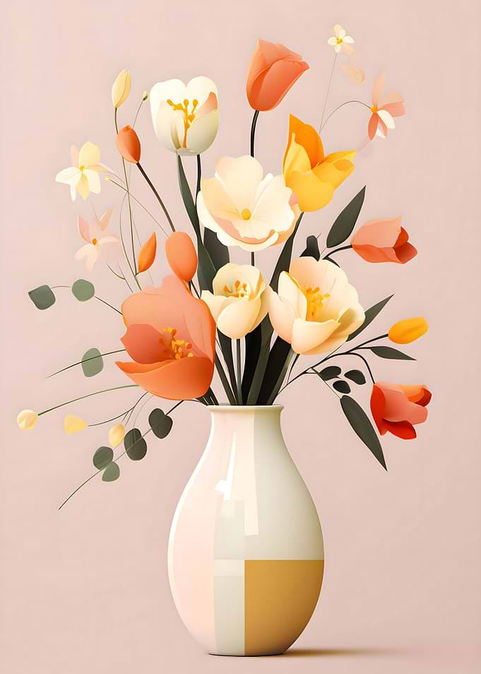 Elegant Pastel Vase