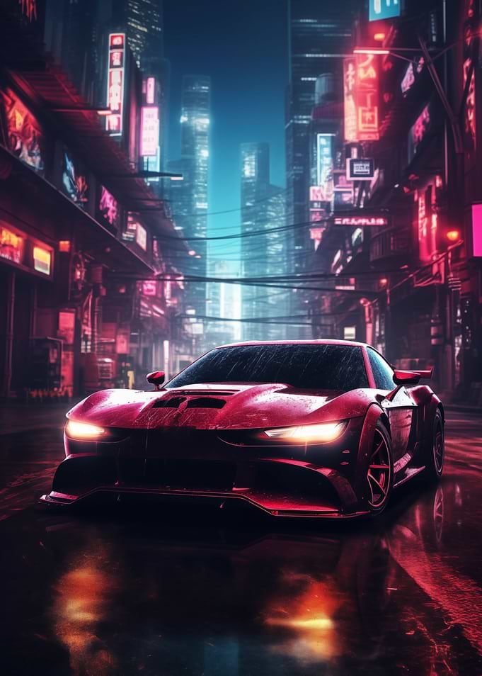 Futuristic Cyberpunk Car