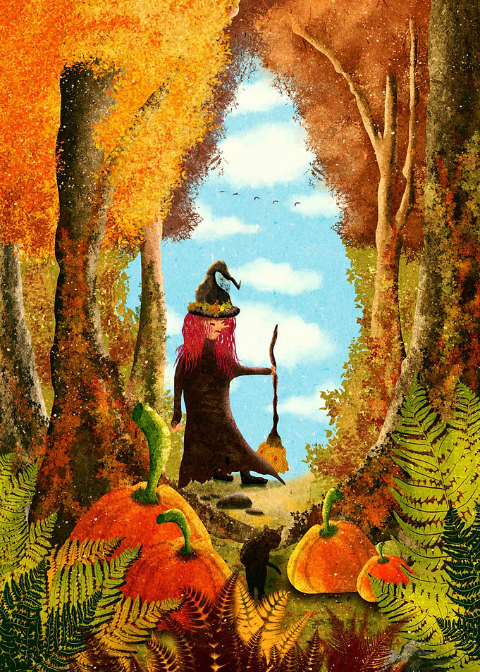 autumn and little witch