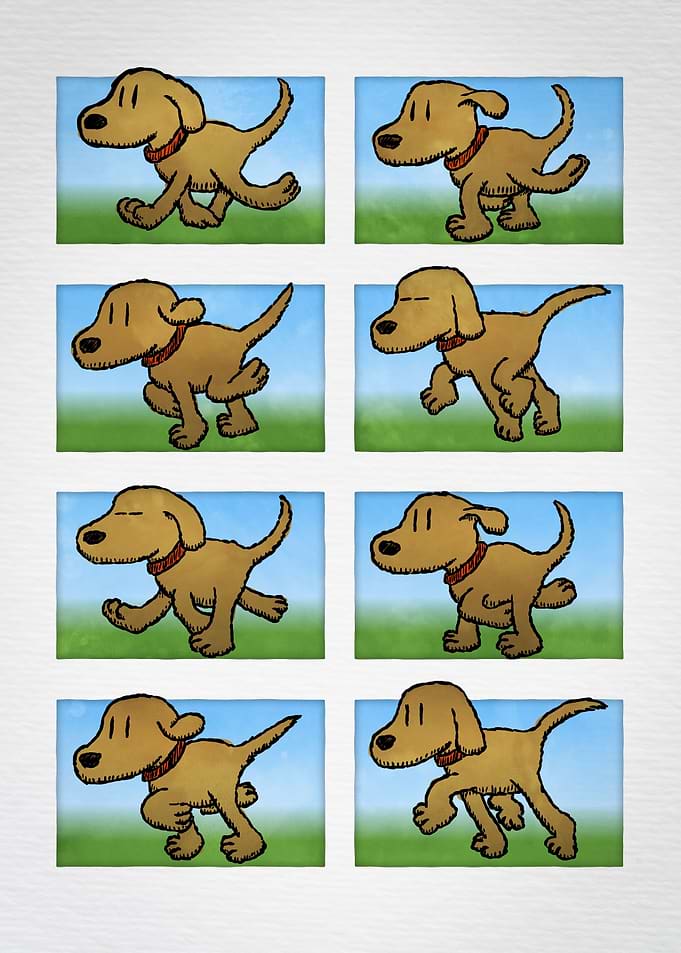 Dog walkcycle