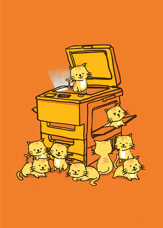 Cat Yellow Fotocopy