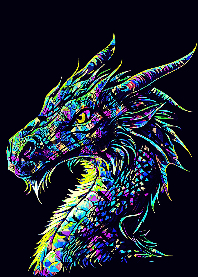 Dragon pop art
