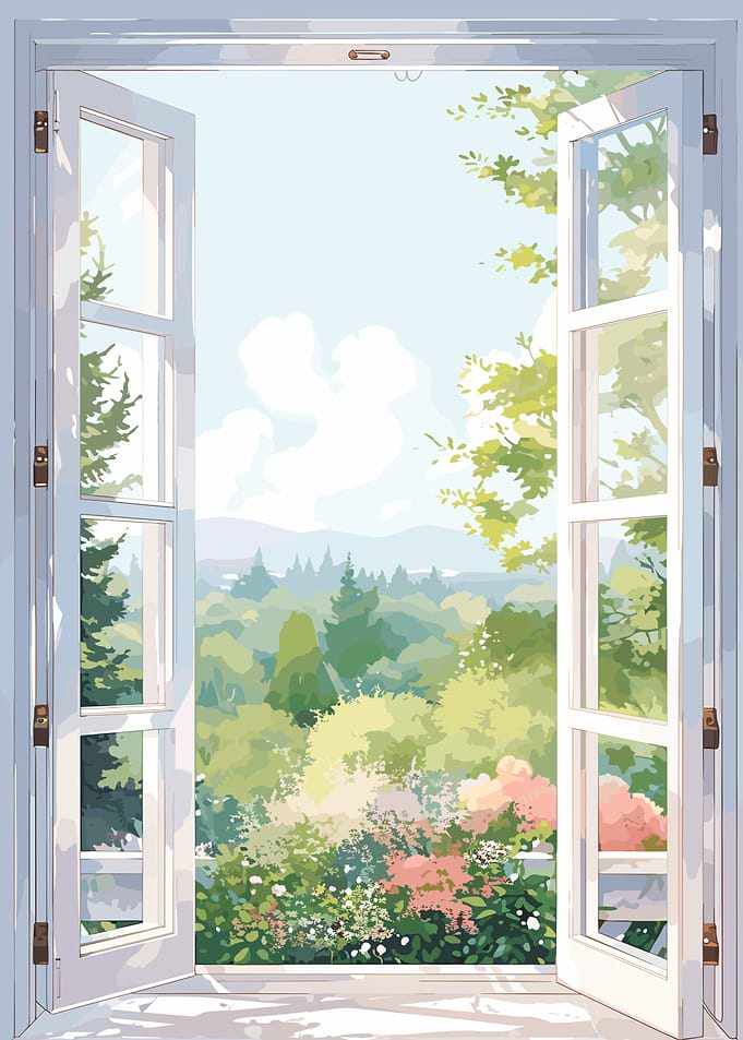 WIndow Drawing Landscape
