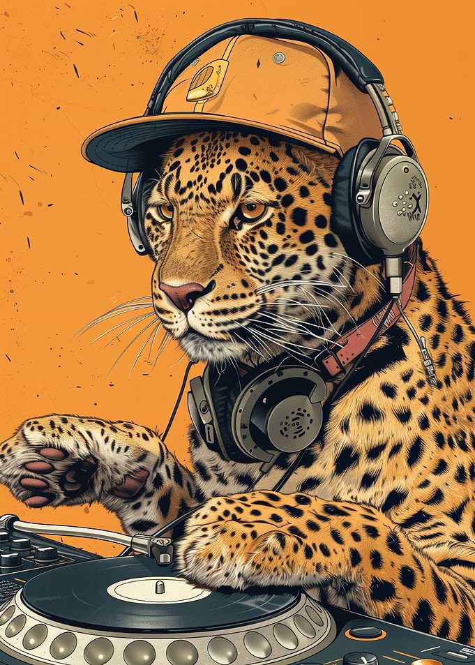 Leopard Headset Turntable