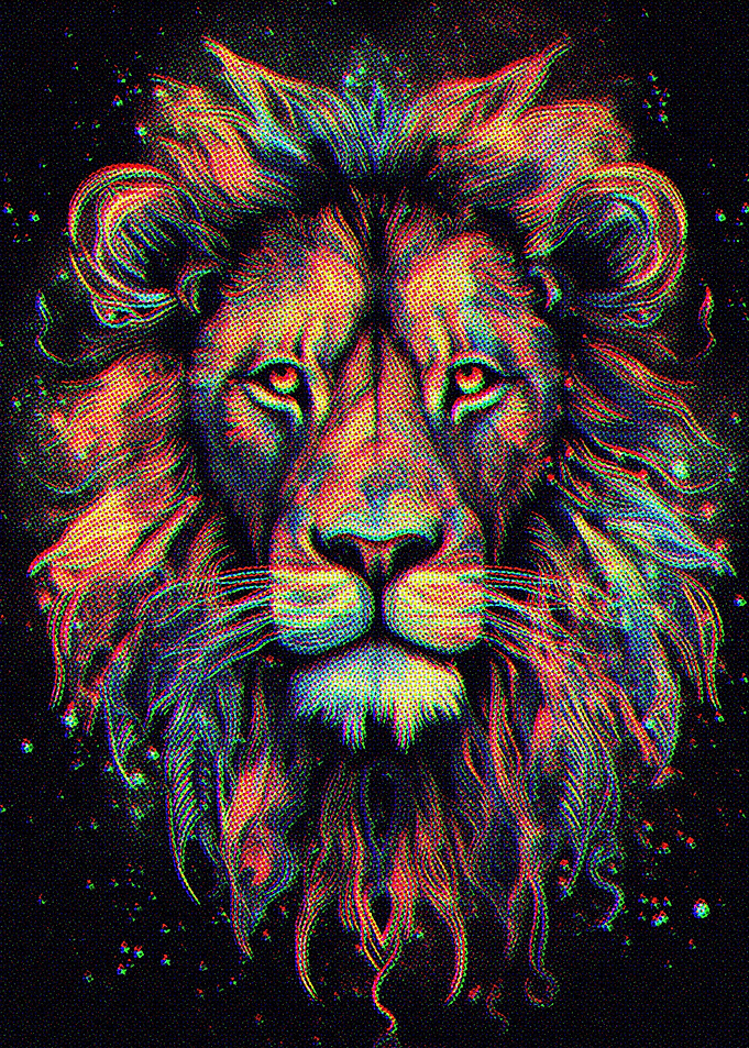 Lion Paint Abstract