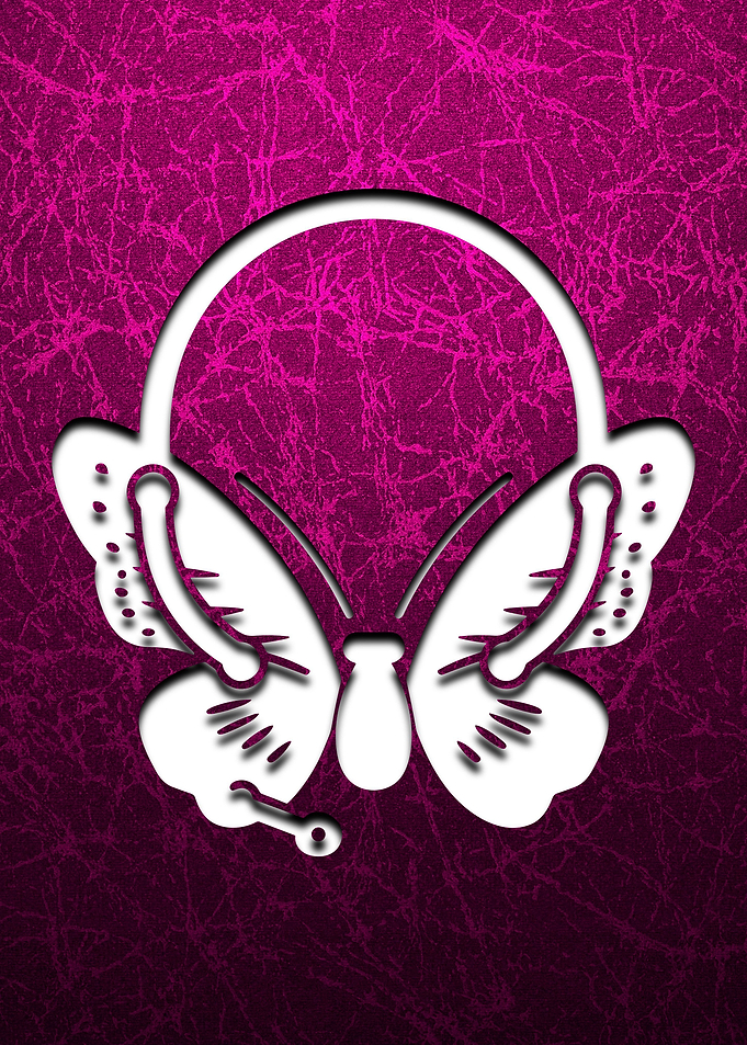 Butterfly With Headphones