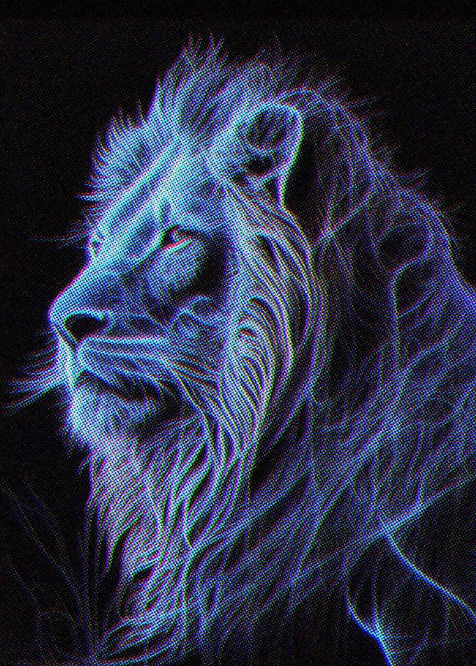 Line Art Lion