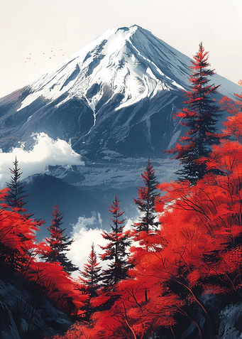 Japan theme poster Temple