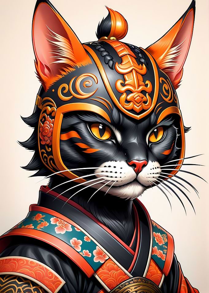 Bombay cat Samurai