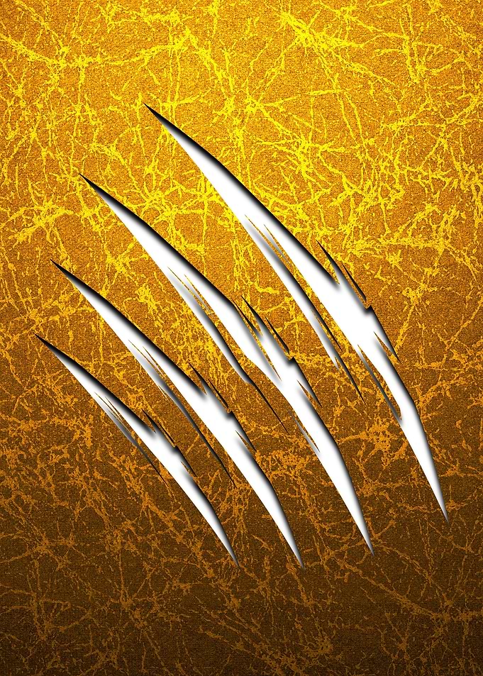 Claw Mark Golden Textured
