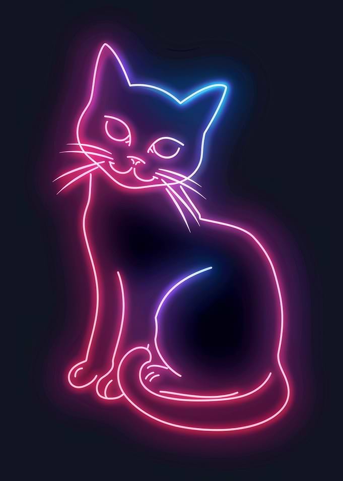 Cat Light Neon Japan