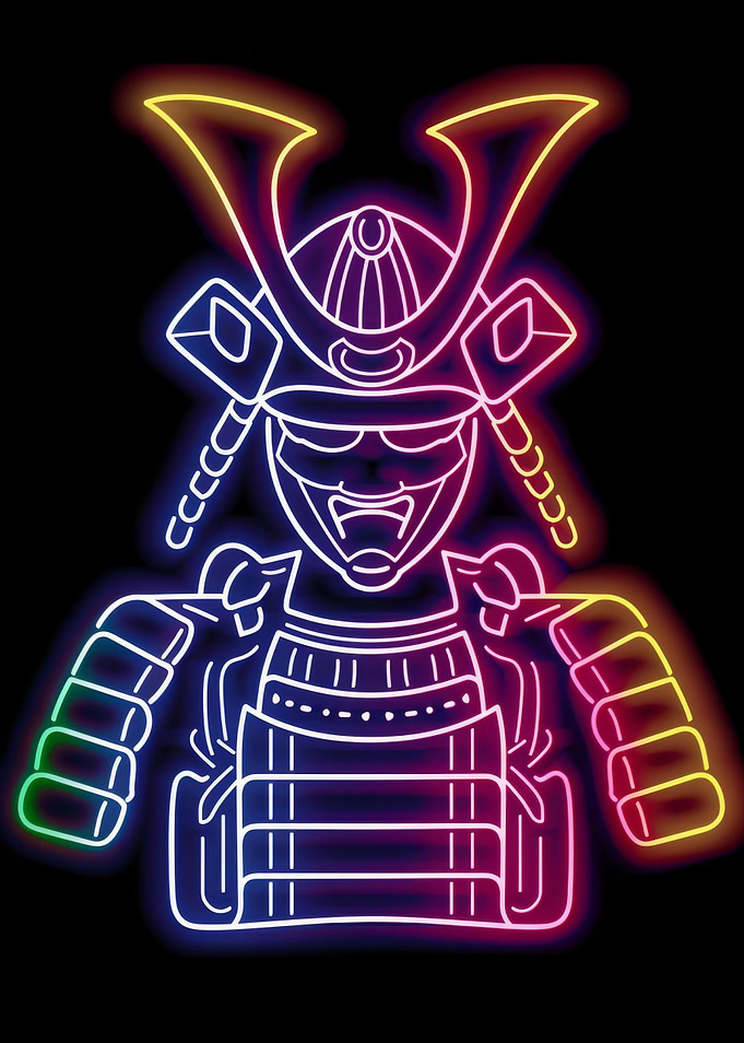 Samurai Light Neon Japan