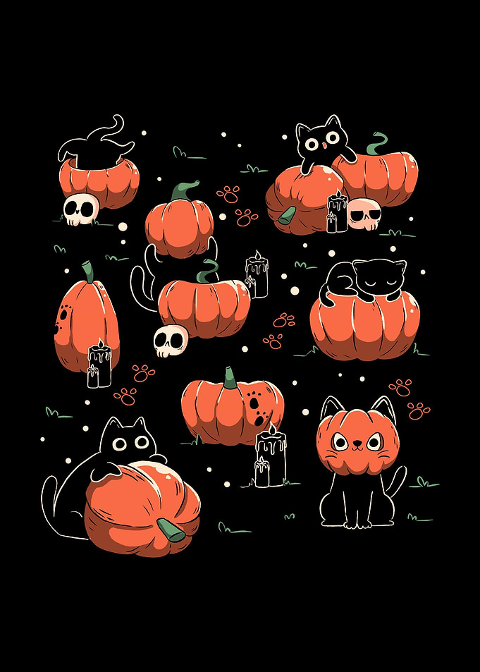 Pumpkin Halloween Cats