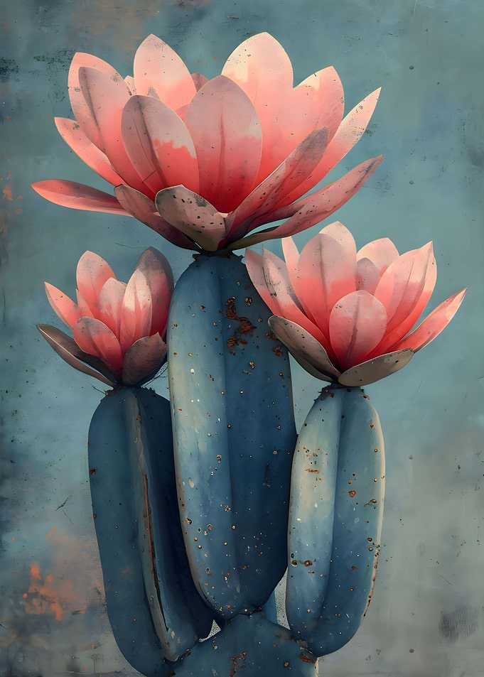 Abstract Cactus Flower
