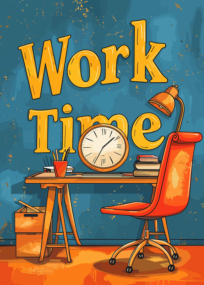Work Time Illustration Art