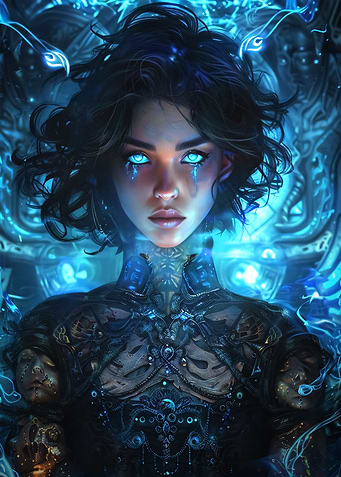 Lady in blue
