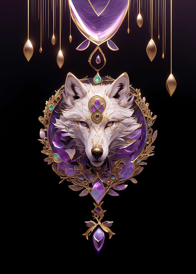 kintsugi art wolf
