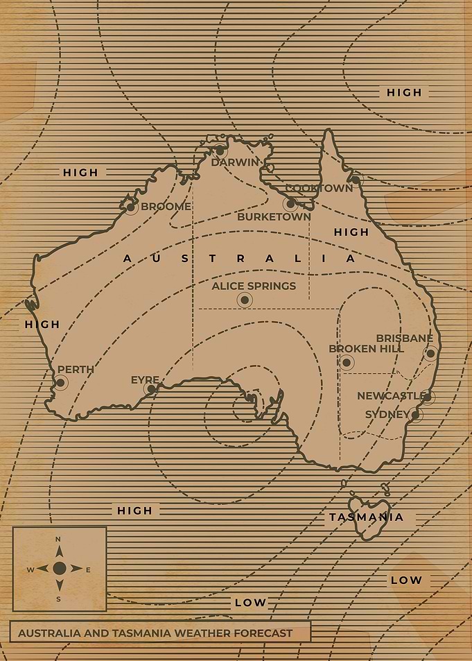 Vintage Australian map