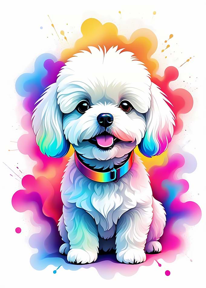 Geometric Bichon Frise