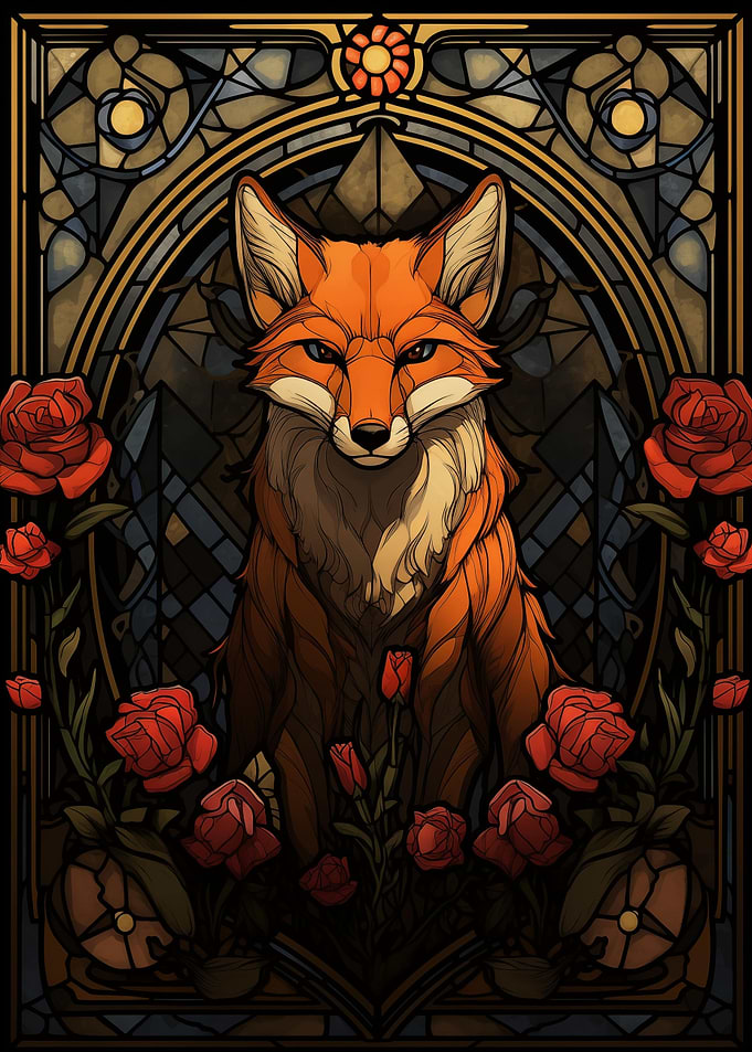 Fox Stained Glass