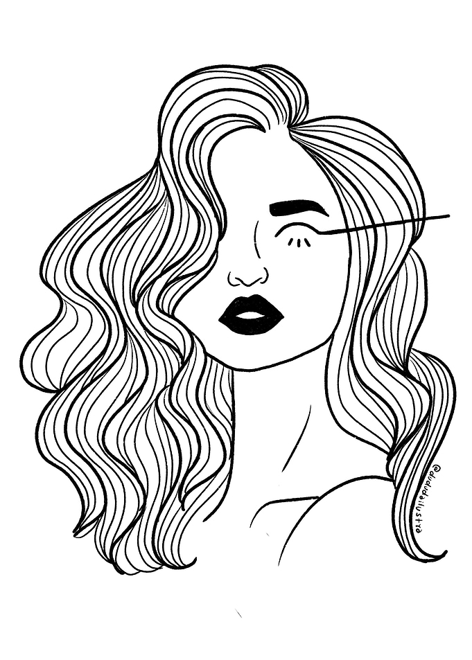 Girl waves