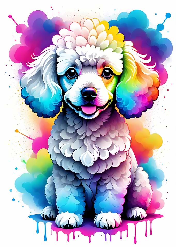 Geometric Color Poodle